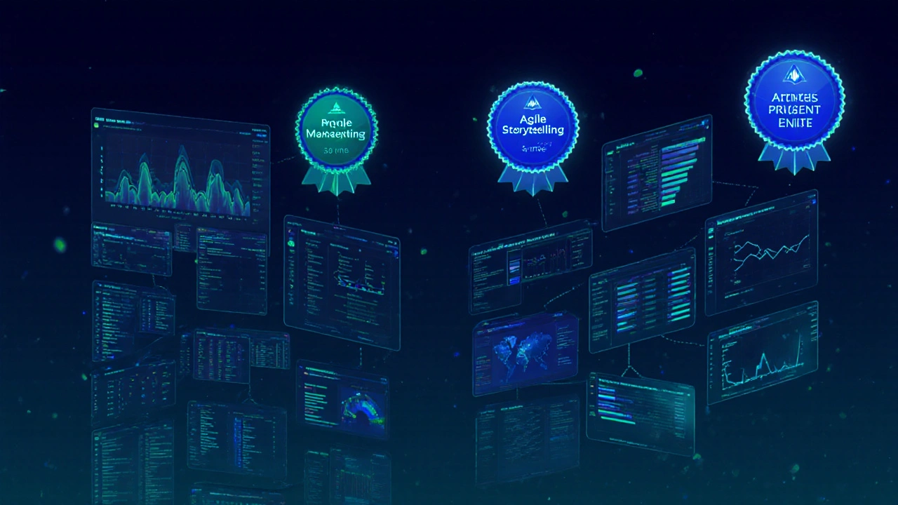 Digital portfolio showing progression in data visualization skills with earned digital badges
