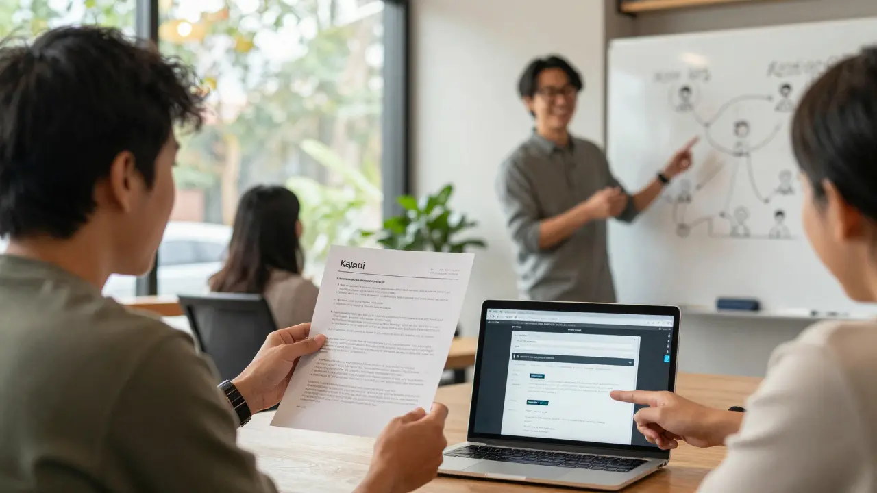 Instructors in a live Q&amp;A session, exchanging tips and using course tools together.