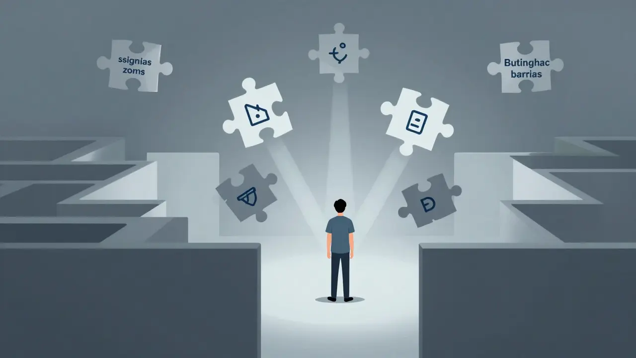 Abstract concept of barriers in online student support