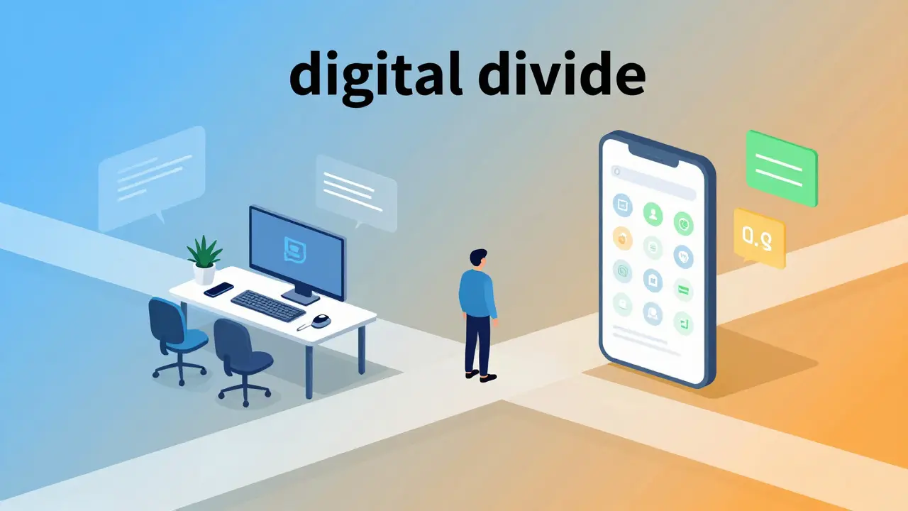 Visual metaphor for bridging the digital divide through accessible design
