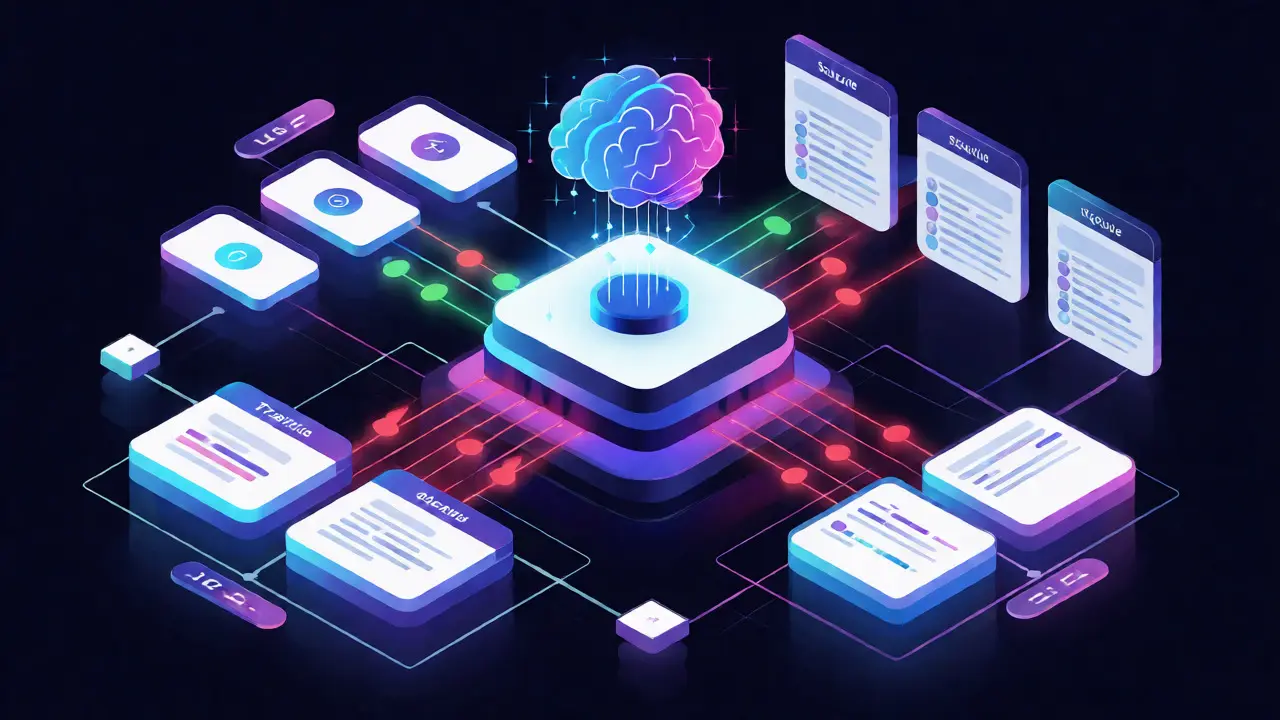 3D visualization of AI adapting quiz difficulty based on student answers