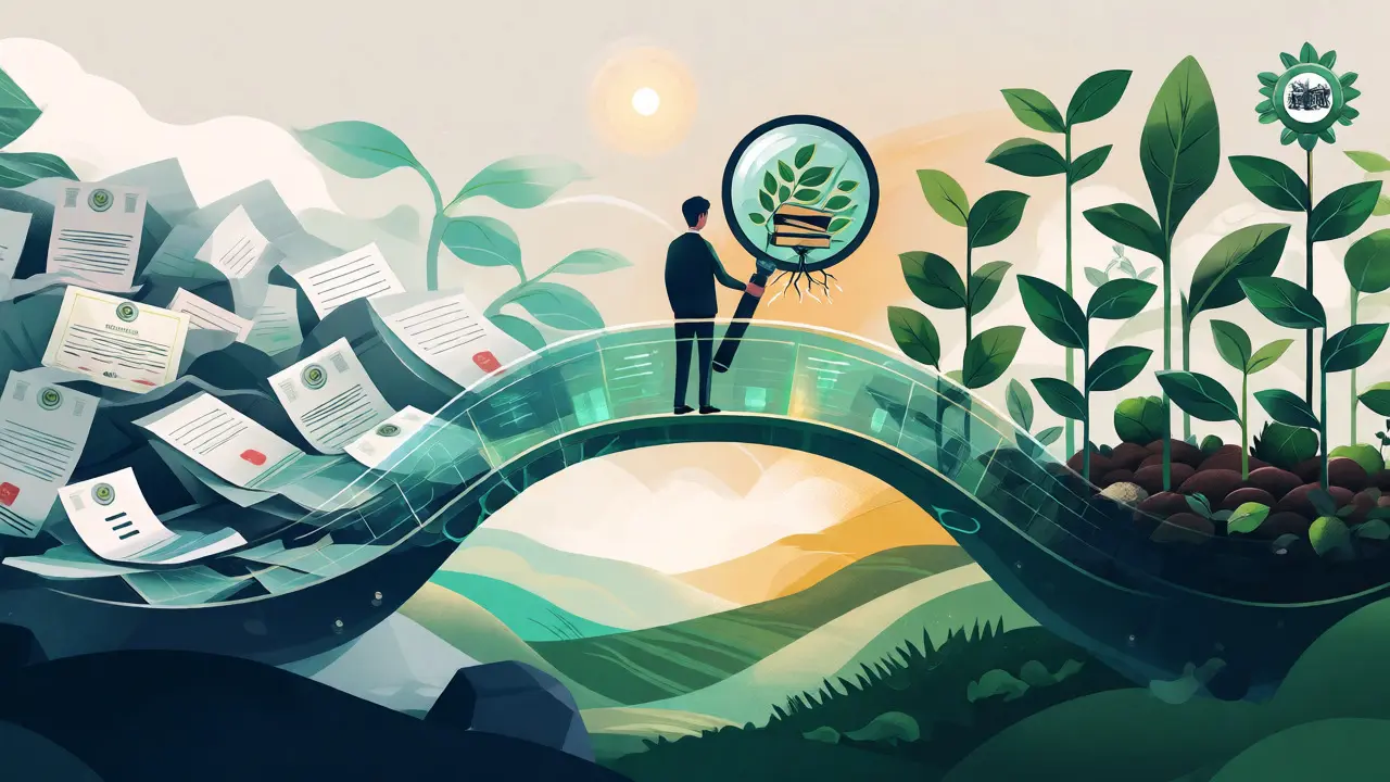 Digital art showing a bridge connecting training to business growth